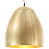 Lampy sufitowe - VidaXL Industrialna lampa wisząca, 25 W, mosiężna, okrągła, 42 cm, E27 320556 - miniaturka - grafika 1