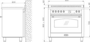 Kuchenka elektryczna Kuchnia indukcyjna LOFRA DOLCEVITA 90 ACCIAIO SATINATO RSG96MFT/5l - Kuchenki elektryczne - miniaturka - grafika 7