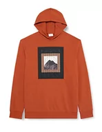 Bluzy męskie - s.Oliver Big Size Men's 2124695 Bluza męska, pomarańczowa, XXL - miniaturka - grafika 1