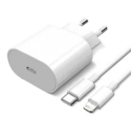 Ładowarki do telefonów - Ładowarka USB-C 20W Kabel Lightning Power Delivery Oryginalna Apple White - miniaturka - grafika 1