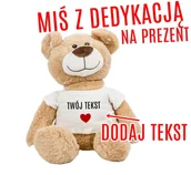 Maskotki i pluszaki - Miś z dedykacją na prezent np. na walentynki - miniaturka - grafika 1