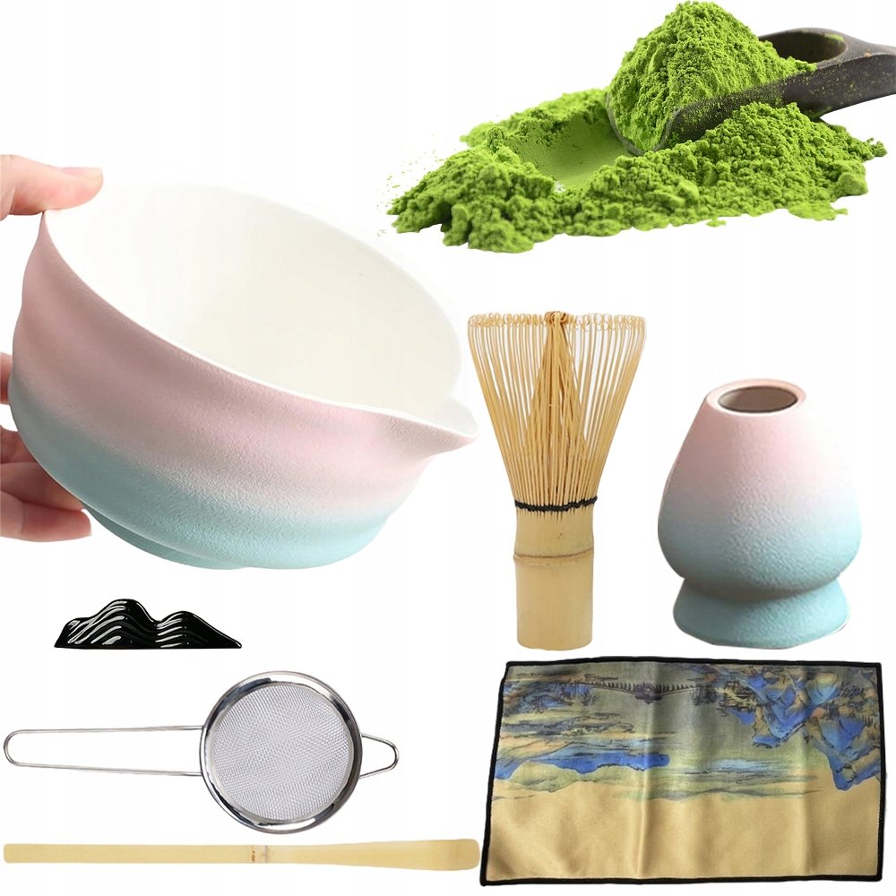Zestaw Miotełka Pędzel Do Herbaty Matcha Ceramiczna 8 Szt Idealny