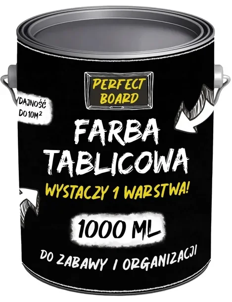 Farba Tablicowa CZARNA 1 L Wystarczy już 1 warstwa
