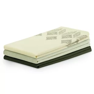 Ręcznik kuchenny LETTY kolor butelkowa zieleń drukowany motyw nowoczesny 50x70 ameliahome - KIT/AH/LETTY/MIX/STAMP/OLIVES/3PACK/ - Ręczniki - miniaturka - grafika 1
