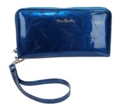 Portfele - Portfel Damski Skóra Naturalna PIERRE CARDIN Z Suwakiem Piórnik 19 cm Lakierowany 119 - miniaturka - grafika 1