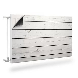 Mata MAGNETYCZNA Na Kaloryfer Białe Deski Imitacja Drewna 120cm x 60cm - Dekoracje domu - miniaturka - grafika 1