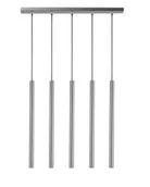 Lampy sufitowe - Sopel Prosty lampa wisząca 5-punktowa srebrna 33618 - miniaturka - grafika 1
