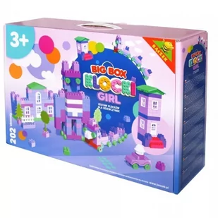 KLOCKI PLASTIKOWE DUŻE ZESTAW DLA DZIEWCZYNEK 202 EL KL-202D 2209 - Klocki - miniaturka - grafika 1