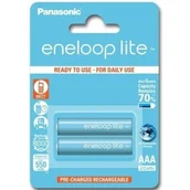 Baterie i akcesoria - Panasonic ENELOOP LITE AAA 550mAh 3000 CYKLI 2SZT. 154004 - miniaturka - grafika 1