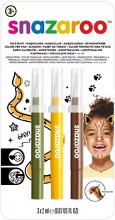Snazaroo Farby do twarzy w pędzelku 3x2ml Jungle 1180143(zielony żółty brąz) - Przybory szkolne - miniaturka - grafika 2