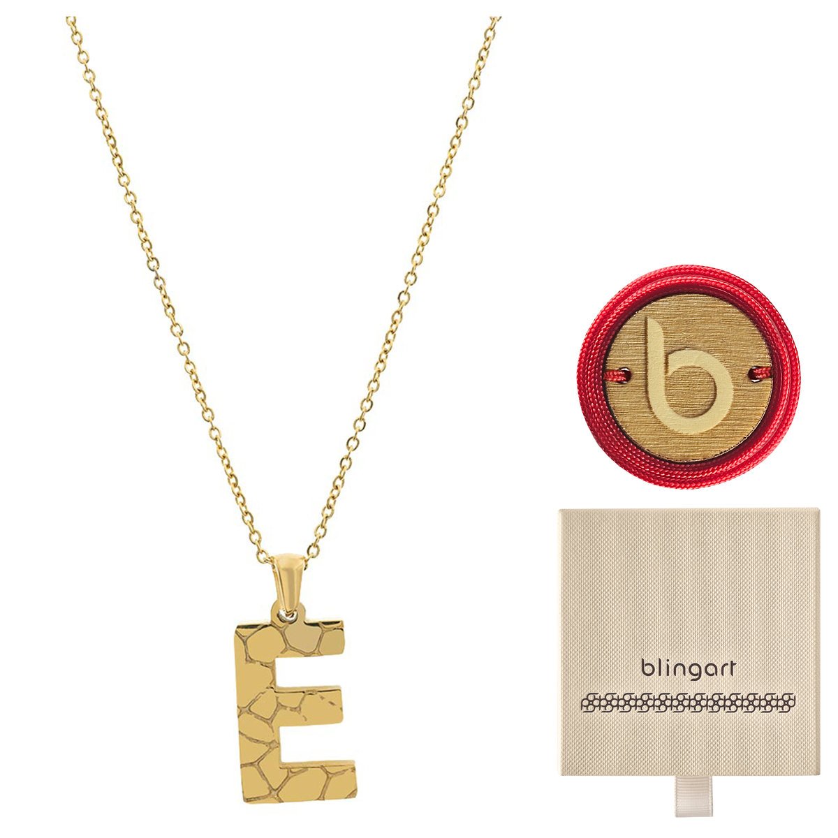 Naszyjnik łańcuszek celebrytka pozłacany z literą