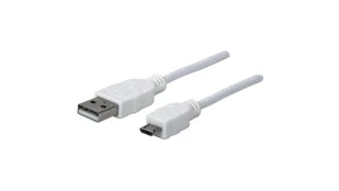Kabel Usb A-MicroB M/M 0,3M USB2.0 Hi-Speed biały - Kable komputerowe i do monitorów - miniaturka - grafika 3