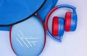 Słuchawki - PowerLocus Bluetooth Headphones Tiger BLUE/RED ANC - miniaturka - grafika 1