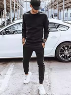 Dresy męskie - Dres męski ocieplany czarny Dstreet AX0606-L - miniaturka - grafika 1