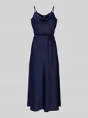 Sukienki - Sukienka koktajlowa z wiązanym paskiem model ‘Thea’ - miniaturka - grafika 1