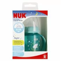 Nuk Butelka 6-18m z uchwytem First Night turkus 10743998 150 ml - Butelki dla niemowląt - miniaturka - grafika 1