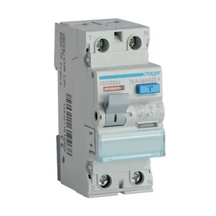 Hager RCCB Wyłącznik różnicowoprądowy 2P 25A/30mA Typ AC, CDC225J - Inne akcesoria elektryczne - miniaturka - grafika 4