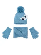 Rękawiczki dla dzieci - Mayoral Komplet czapka, komin i rękawiczki 10071 Niebieski - miniaturka - grafika 1