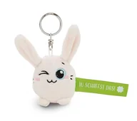 Plecaki - NICI 62048 breloczek do kluczy z motywem zająca, kolor biały, 5 cm, do plecaka lub torby, uchwyt na klucze dla małych i dużych 62048 - miniaturka - grafika 1