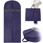 Pokrowce na ubrania - Pokrowiec na ubrania, odzież Baggi Long 150x60x15 cm 1 szt. granatowy - miniaturka - grafika 1
