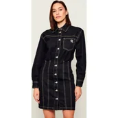 Sukienki - Karl Lagerfeld Jeansowa sukienka Ikon Patch - miniaturka - grafika 1