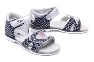 Buty dla dziewczynek - WOJTYŁKO 2S40021 granat, sandały dziecięce, rozmiary 24-27 - Wojtyłko - miniaturka - grafika 1