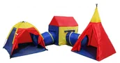 Namioty i tipi dla dzieci - Zestaw Namiotów Plac Zabaw 5w1 Domek Tipi Tunele - miniaturka - grafika 1
