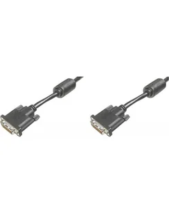 Kabel połączeniowy DVI-D24+1 2xferryt 5m czarny ASSMANN - Kable komputerowe i do monitorów - miniaturka - grafika 1