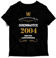 Gadżety dla niej i dla niego - Koszulka Życie zaczyna się po osiemnastce Prezent T-shirt - miniaturka - grafika 1