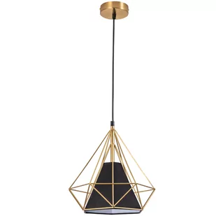 Polux Druciana LAMPA wisząca HIRA 318558 industrialny zwis piramida złota czarna 318558 - Lampy sufitowe - miniaturka - grafika 2