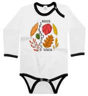 Body dla niemowląt - Body dziecięce Z Napisem Dzień Spadającego Liścia Różnobarwne Liście 74/80 - miniaturka - grafika 1