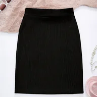 Spódnice - TEMU Wysokiej Jakości Elegancka i Stylowa Spódnica Ołówkowa dla Kobiet, Wszechstronna z Błyszczącymi Nici, Wysoki Stan i Elastyczna, Dopasowana do - miniaturka - grafika 1