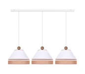 Lampy sufitowe - Duolla - Żyrandol na lince AVIGNON 3xE27/15W/230V biały/brązowy - miniaturka - grafika 1