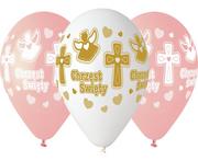 Pamiątka Chrztu Świętego - Gemar Balloons Balony 13", "Chrzest Dziewczynki", mix, Gemar, 5 szt GS120/617BR - miniaturka - grafika 1