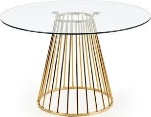 Elior Okrągły stół glamour Golden - złoty - Stoły - miniaturka - grafika 1