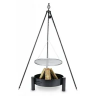 Ruszty - Farmcook Grill ogrodowy na trójnogu z rusztem ze stali nierdzewnej 70cm Czarny + Palenisko ogrodowe PAN 38 80cm - miniaturka - grafika 1