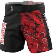 Spodnie sportowe męskie - Extreme Hobby Spodenki MMA Athletic Red Warrior Black/Red - miniaturka - grafika 1