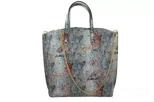 Torebka shopper z kolorowym nadrukiem - Biała - Torebki damskie Torebka shopper z kolorowym nadrukiem - Biała - Torebki damskie - miniaturka - grafika 3