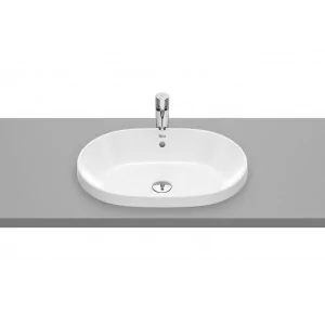 Roca A3270Y5S00 GAP Umywalka blatowa owalna 55x39 cm z przelewem Supraglaze$495 - Umywalki - miniaturka - grafika 1