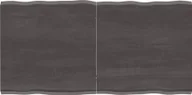 Pozostałe meble ogrodowe - vidaXL Blat stołu, ciemnoszary, 120x60x4 cm, dąb z naturalną krawędzią - miniaturka - grafika 1