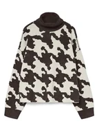 Swetry damskie - Vero Moda Golf w kolorze kremowo-ciemnobrązowym - miniaturka - grafika 1