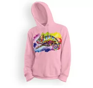 Bluzy dla dziewczynek - Bluza dziecięca z kapturem kameleon-152 - miniaturka - grafika 1
