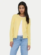 Swetry damskie - ONLY Kardigan Loyal 15371151 Żółty Regular Fit - miniaturka - grafika 1