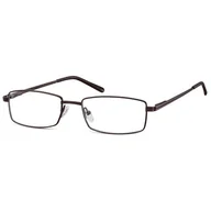 Okulary korekcyjne, oprawki, szkła - Oprawki korekcyjne zerówki okulary prostokątne metalowe 510C czarne - miniaturka - grafika 1