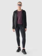 Legginsy - 4F Legginsy do biegania z wysokim stanem damskie - szare XS - miniaturka - grafika 1