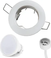 Żarówki LED - LED Line® Reflektor wpuszczany GU10 Ø65mm otwór wiercony aluminium w komplecie GU10 5W żarówka LED biała matowa okrągła 350 lumenów zimna biel - miniaturka - grafika 1