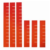 Wózki magazynowe - B2B Partner Przegrody dzielące do szuflad wózków warsztatowych, 6 sztuk, czerwone 229026 - miniaturka - grafika 1