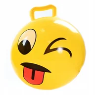 Piłka nożna - PIŁKA GUMOWA OGRODOWA 23CM EMOTKI RÓŻNE WZORY - miniaturka - grafika 1