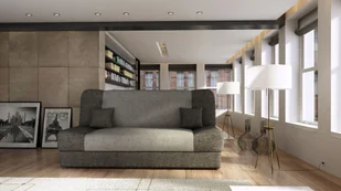 Kanapa Platan Sofa Jaś 03 188 x 85 cm tkanina odcienie szarości - Sofy i kanapy - miniaturka - grafika 1