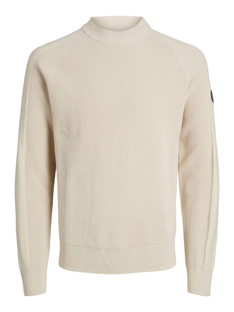 maglie uomo jack and jones premium 12240599 przędza mock neck moonbeam